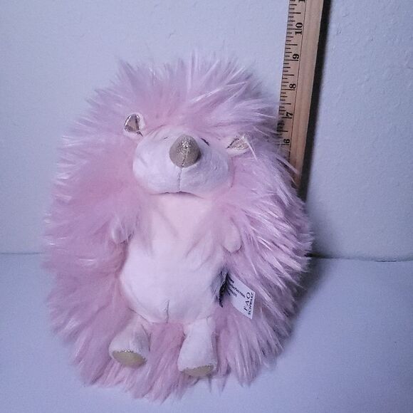 FAO Schwarz Sparklers Pink Gold Hedgehog 8” Plush Stuffed Animal Fluffy - Picture 6 of 11